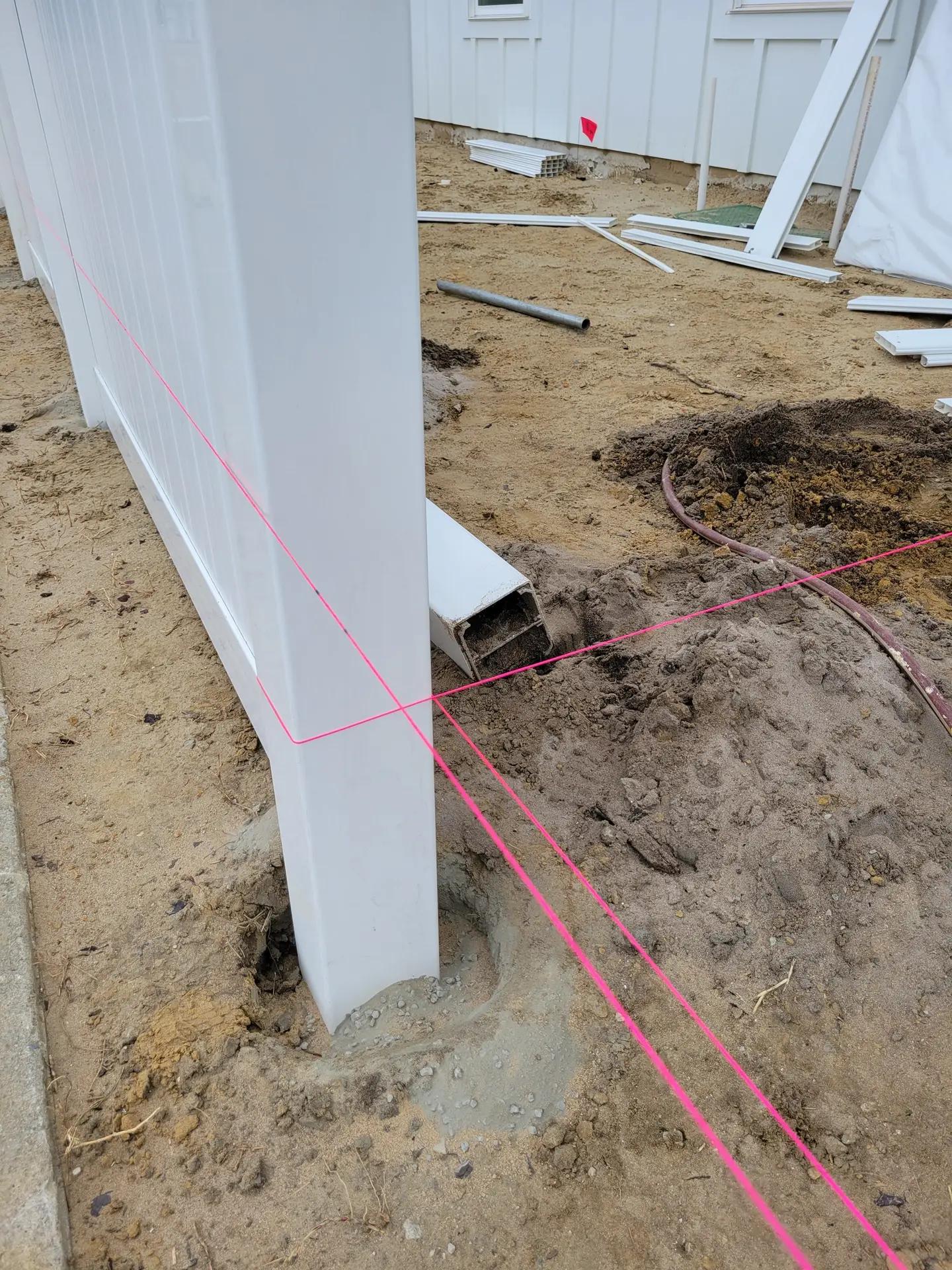 New Construction Vinyl Fence Installation – Kure Beach