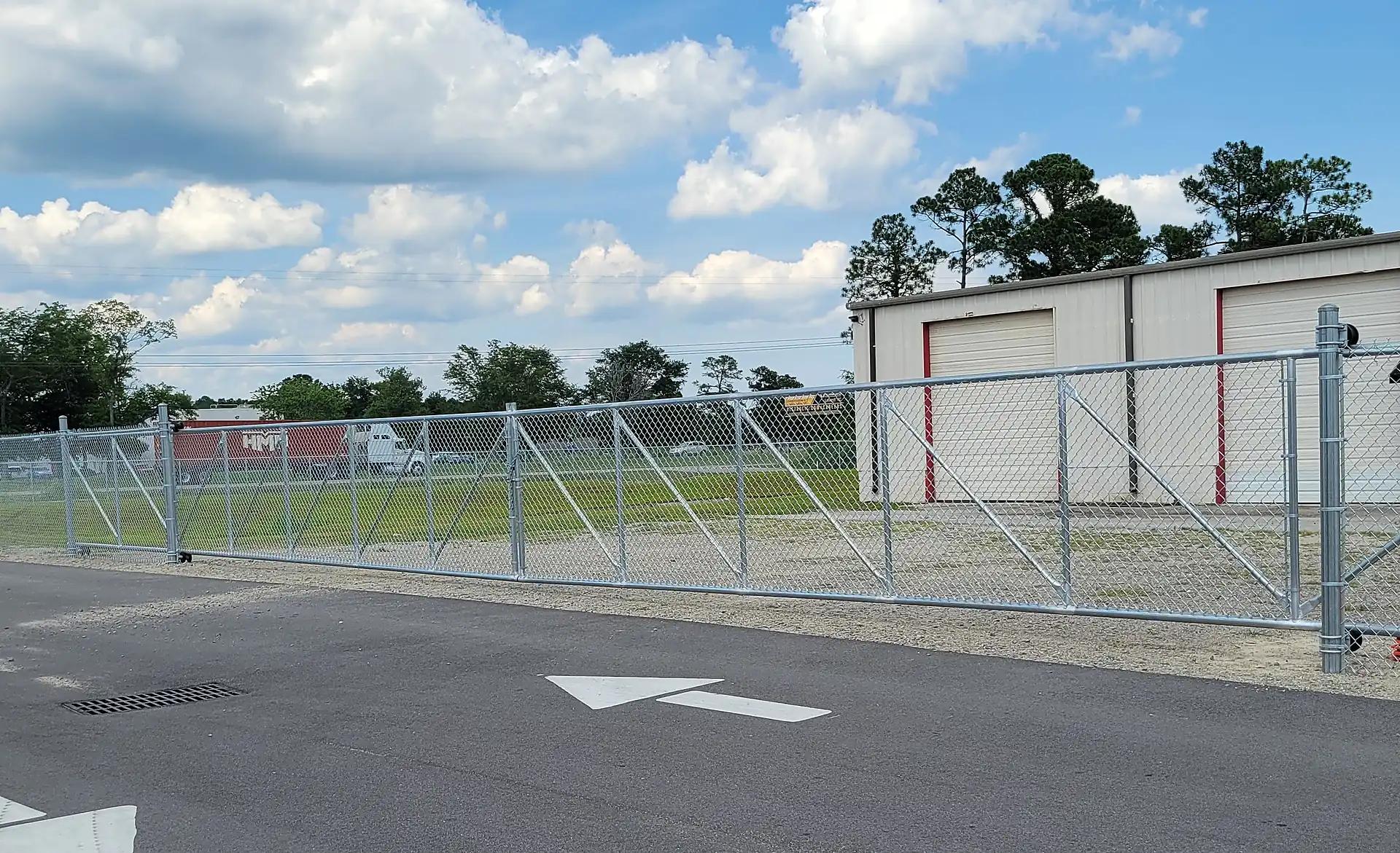 Residential chain-link fence creating safe backyard space for pets and families