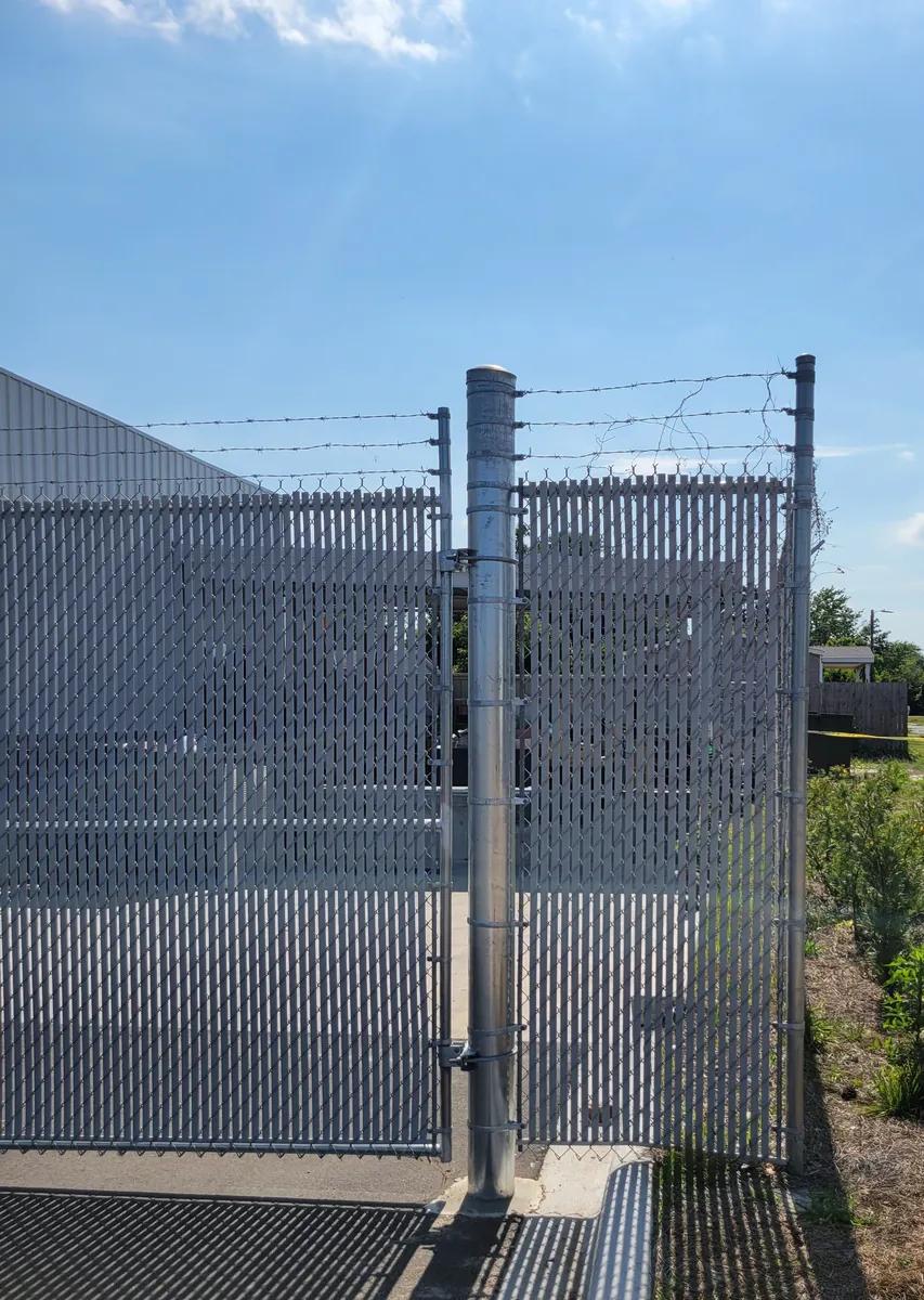 Barbed Wire Chain Link Fence Commercial - chain link-fences fence installation project in Wilmington NC and coastal areas ...