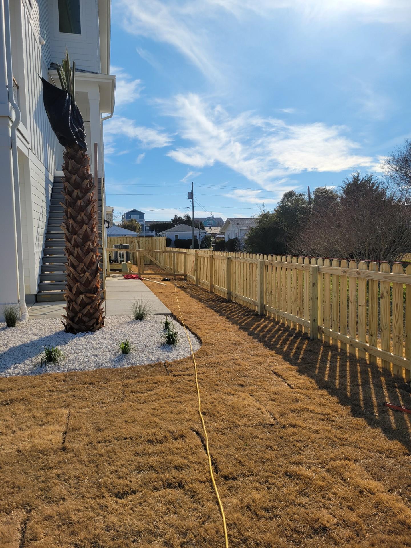 Shadowbox Wood Fence Installation in Kure Beach, NC